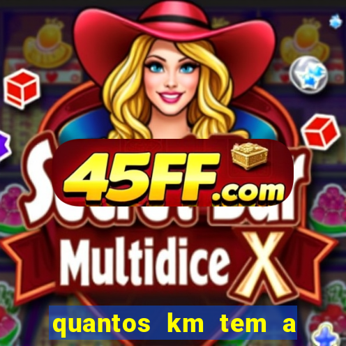 quantos km tem a serra de santos